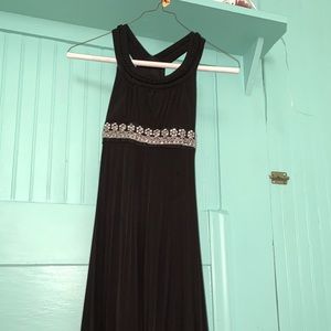 Black dress with bedazzled detailing!